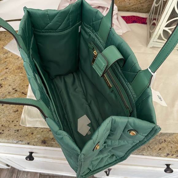 New Tory Burch Ella Basketweave Small Tote - Picture 7 of 8